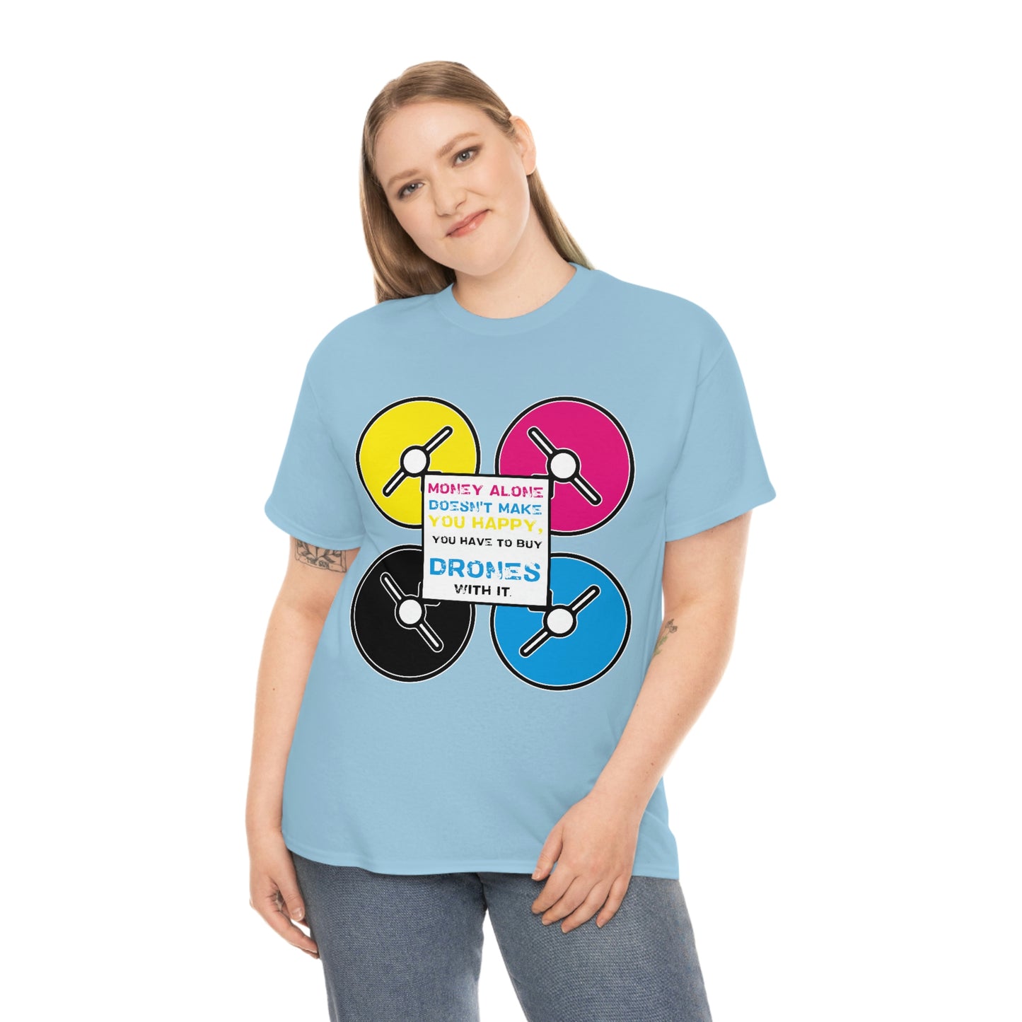 Happy Drones Unisex Heavy Cotton Tee