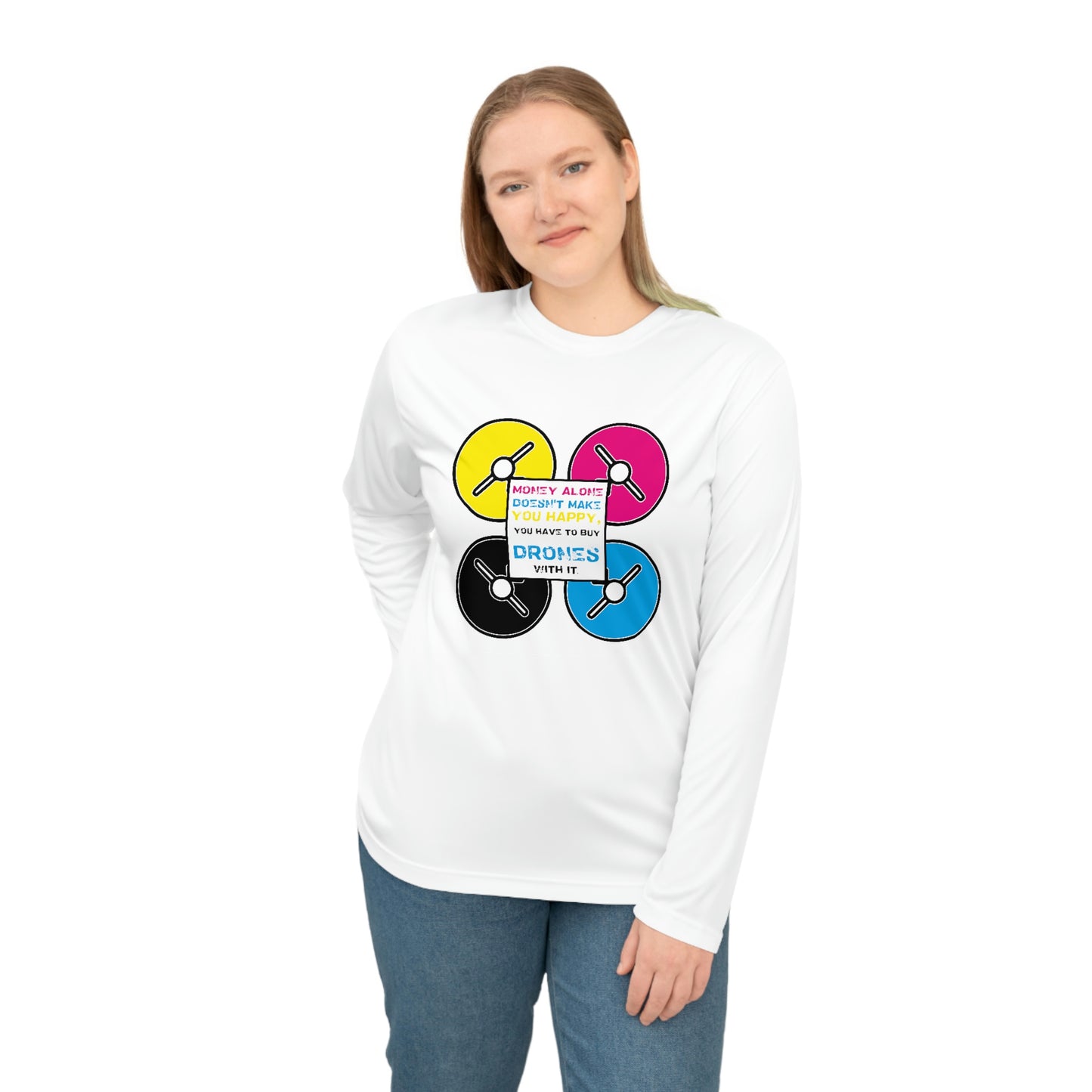 Happy Drones Unisex Performance Long Sleeve Shirt