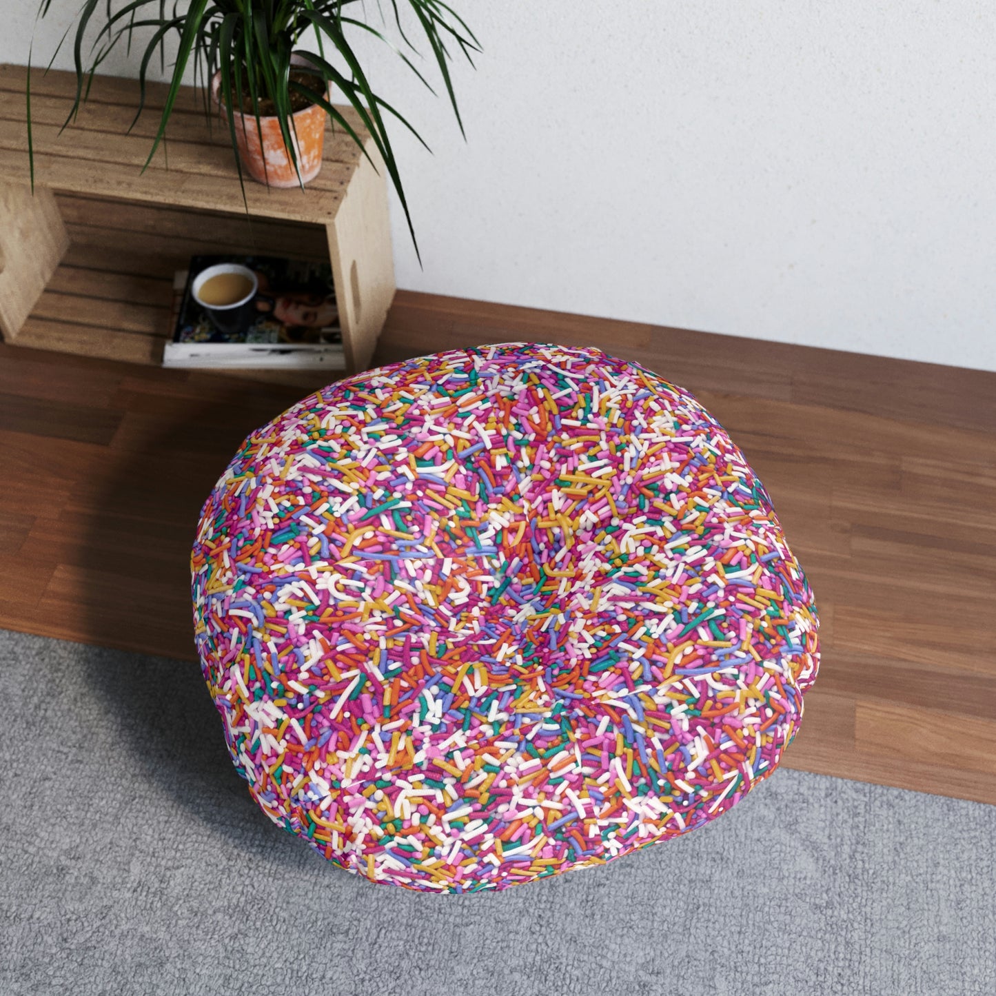 Tufted Floor Pillow, Round