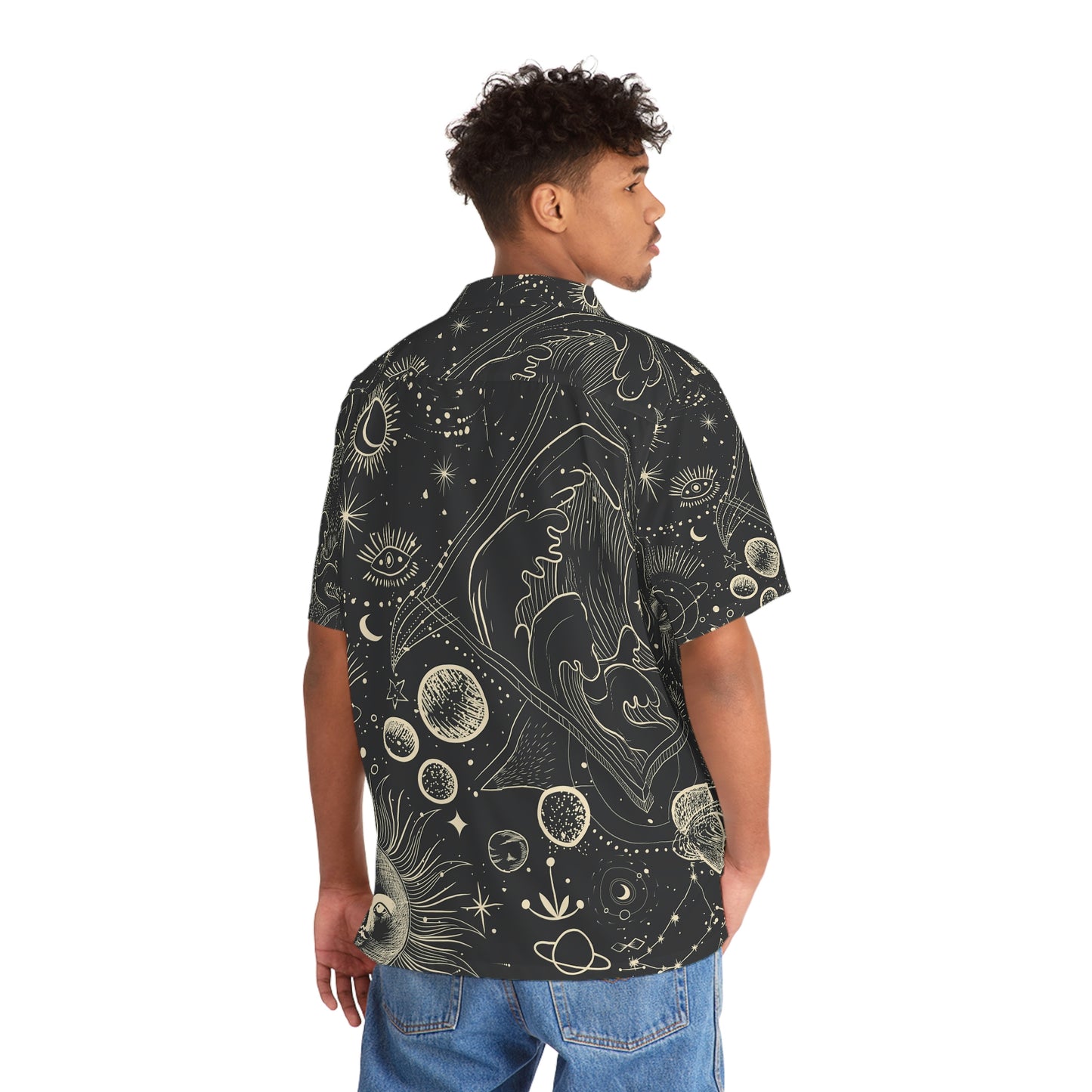 Sonne Mond und Sterne Men's Hawaiian Shirt (AOP)