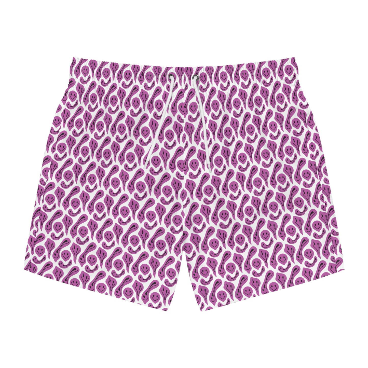 Liquid Pink Smileys Swim Trunks