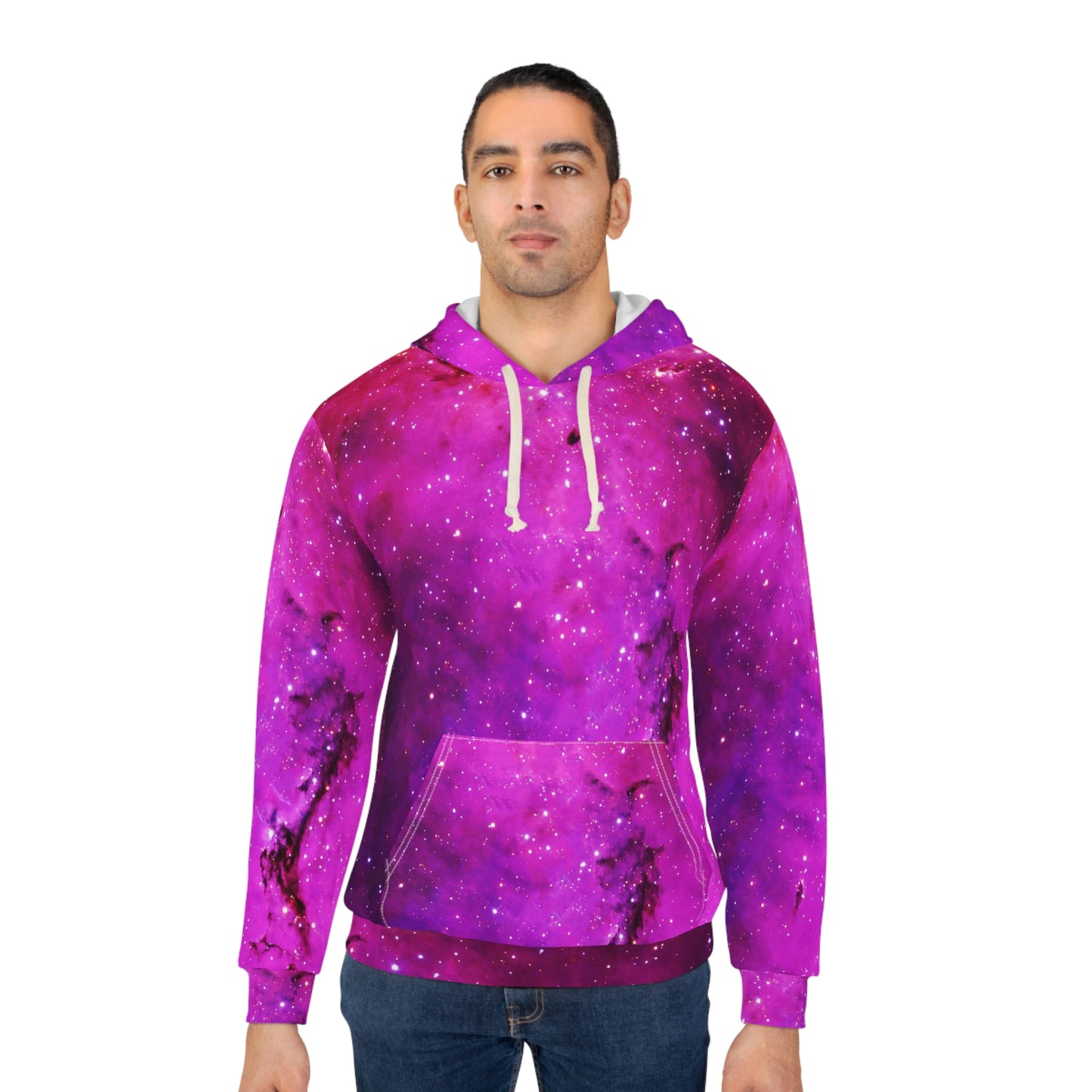 Pink Galaxy fog AOP Unisex Pullover Hoodie