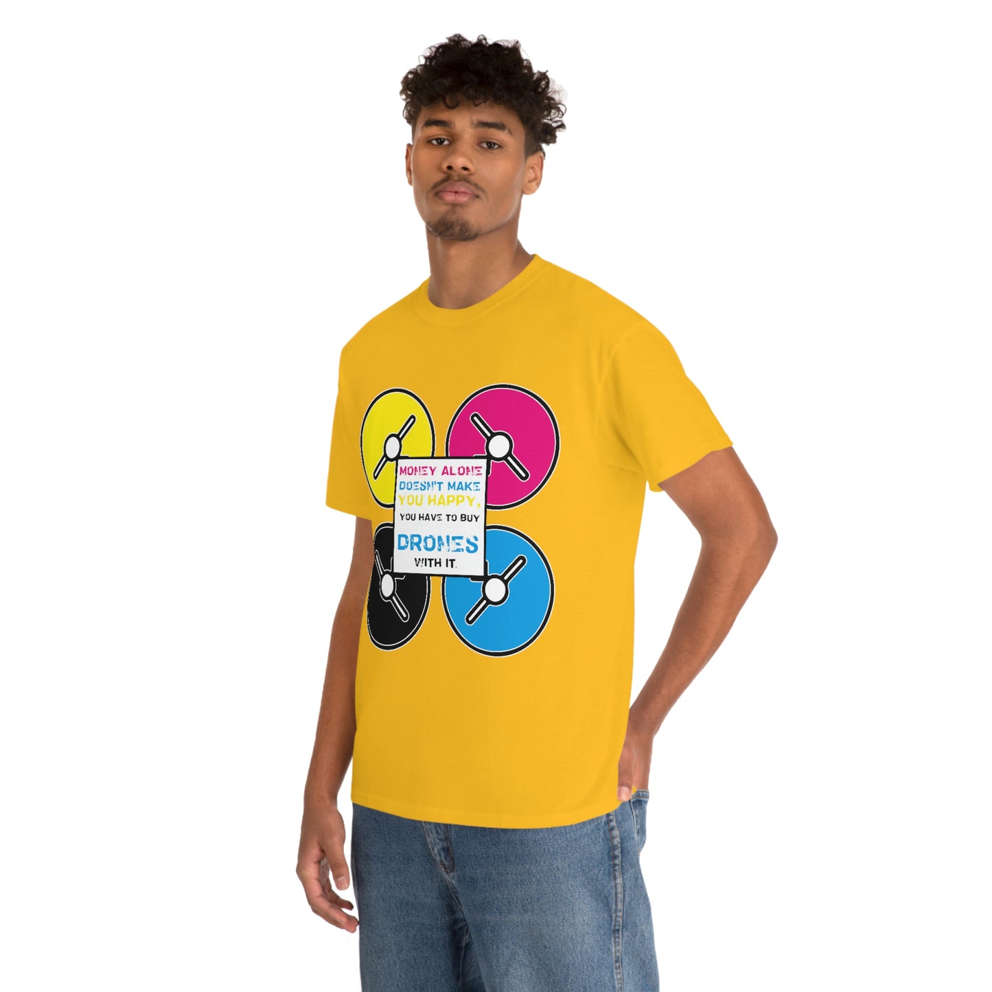 Happy Drones Unisex Heavy Cotton Tee