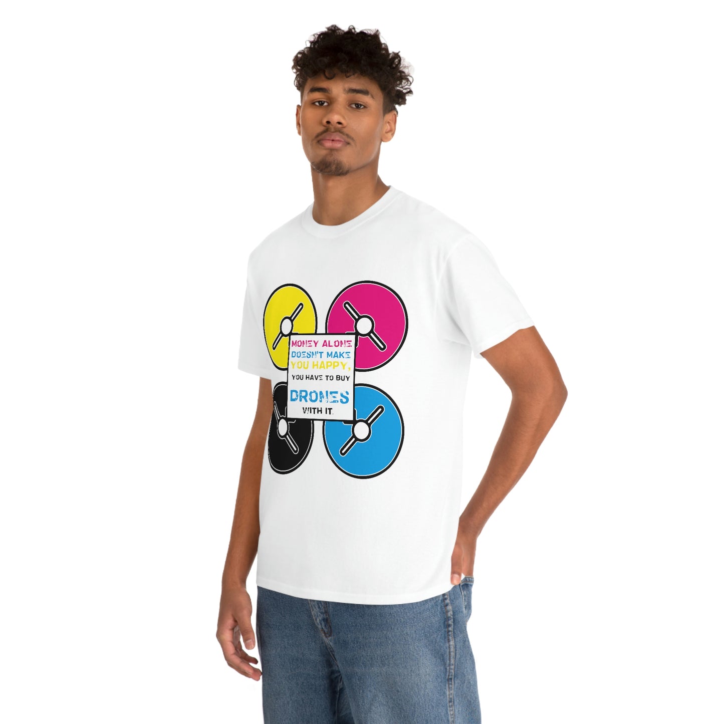 Happy Drones Unisex Heavy Cotton Tee