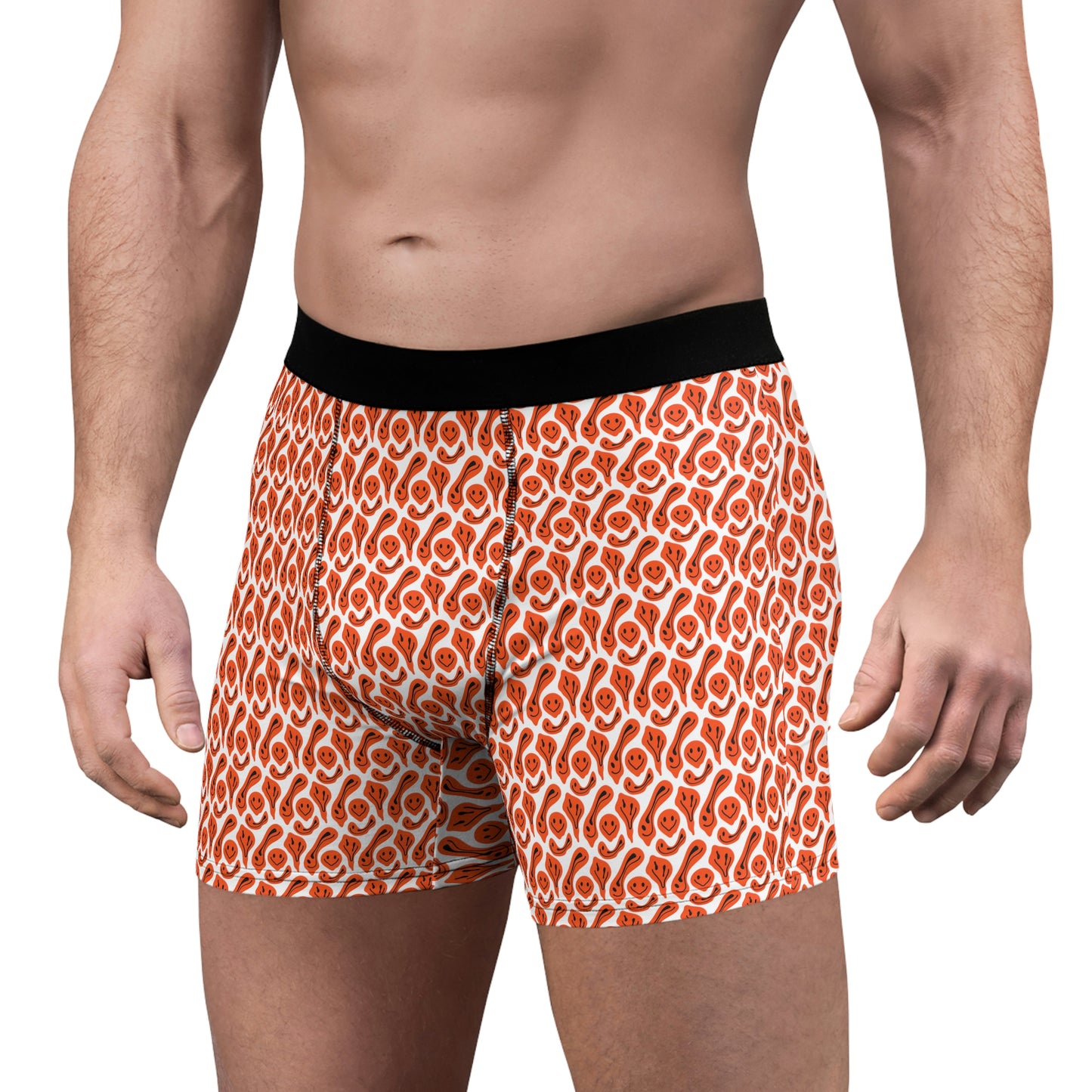 Liquide Black Red Smileys Men's Boxer Briefs