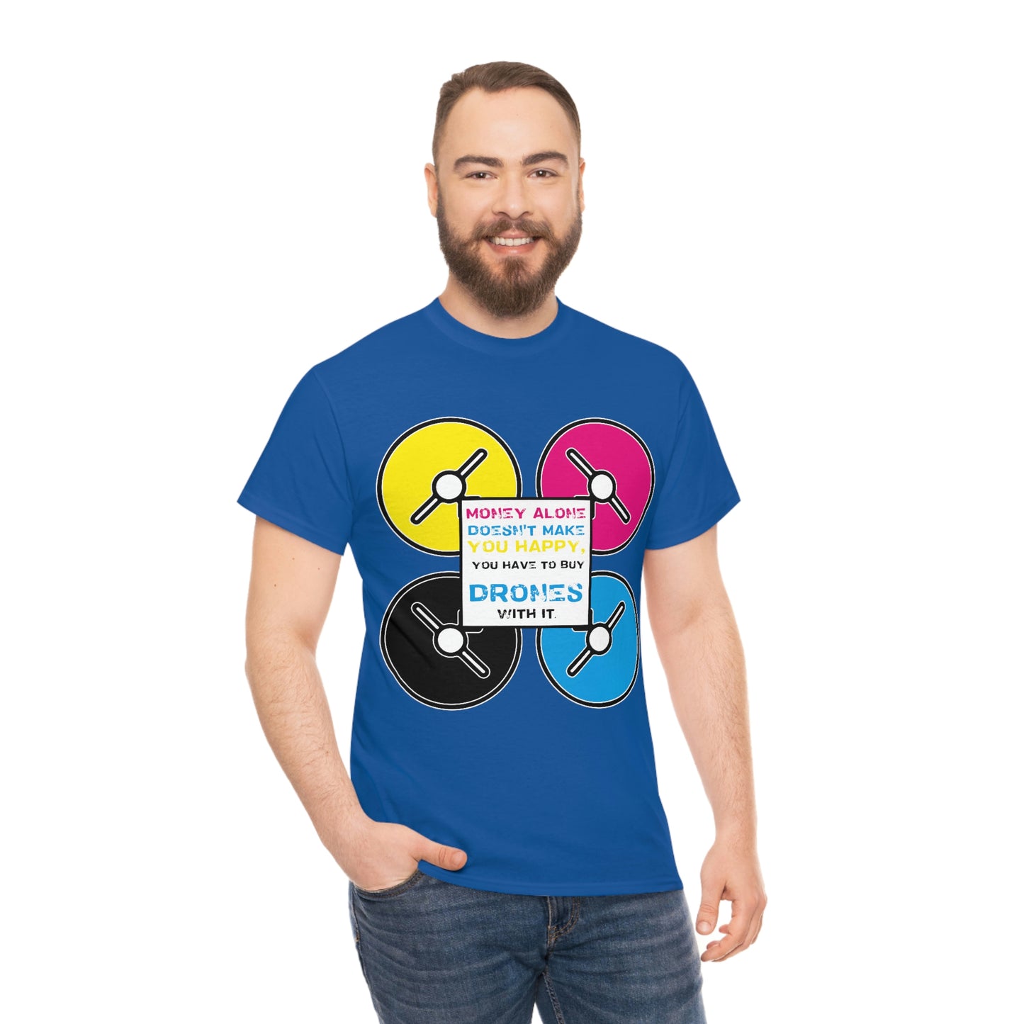 Happy Drones Unisex Heavy Cotton Tee