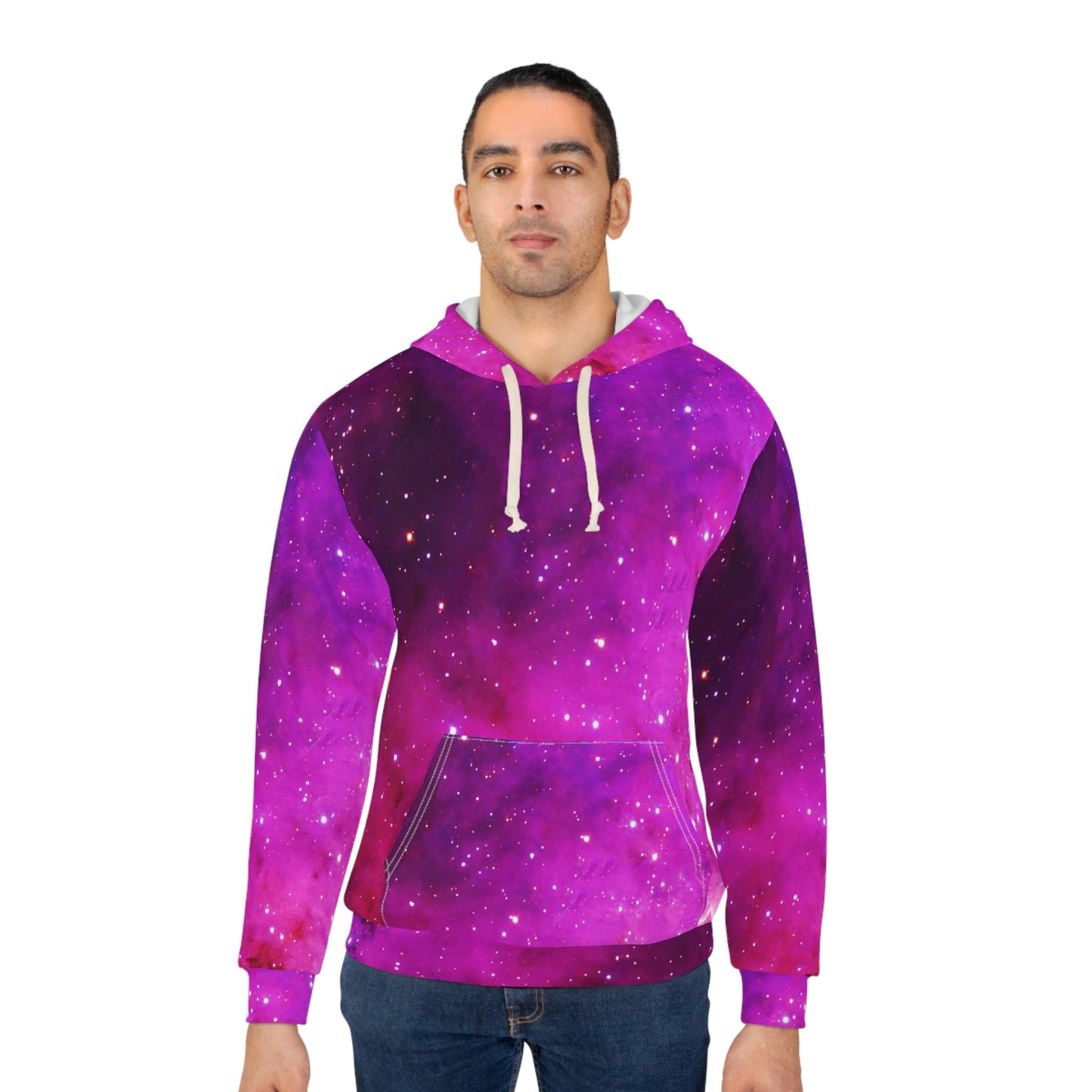 Pink Galaxsie AOP Unisex Pullover Hoodie