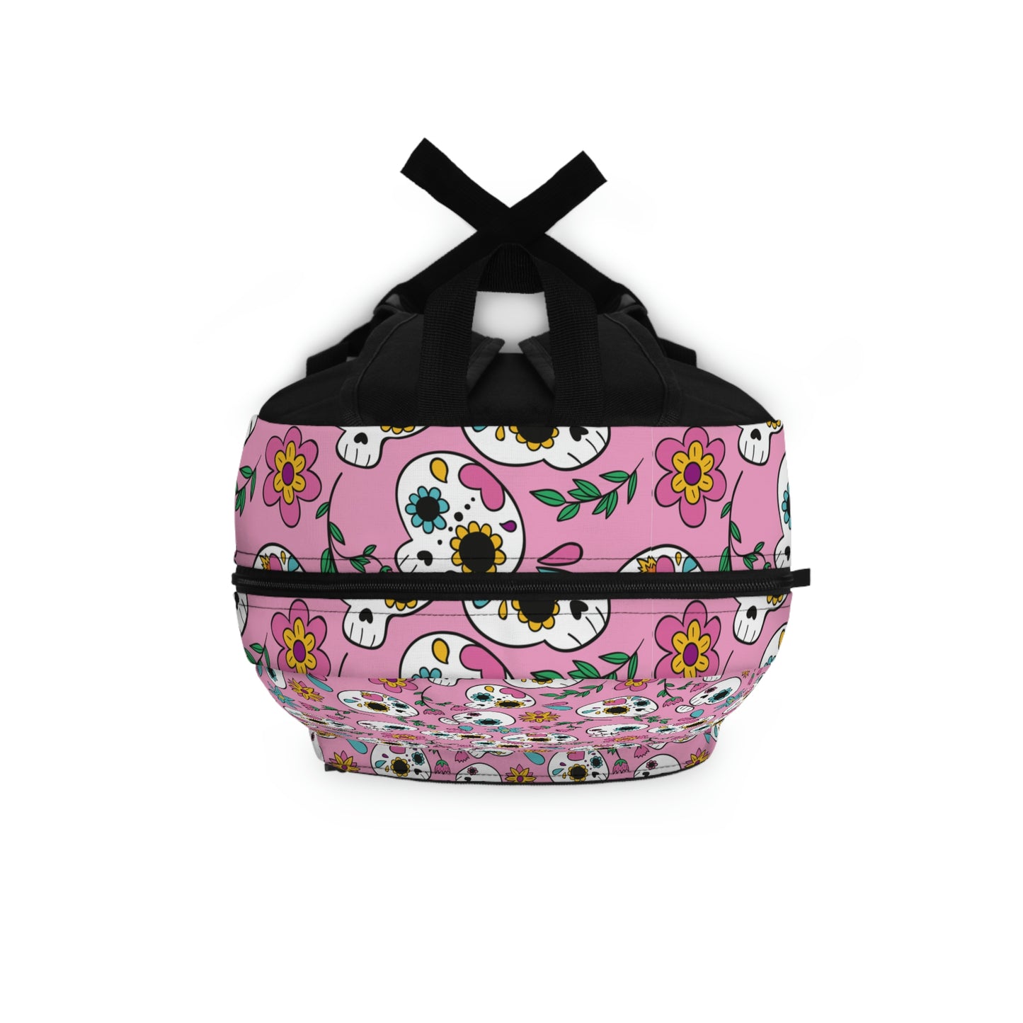 Skull Pink Flowers Backpack