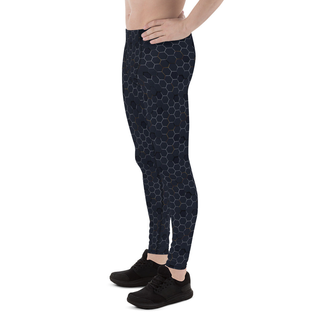 Sechseck Muster Herren-Leggings