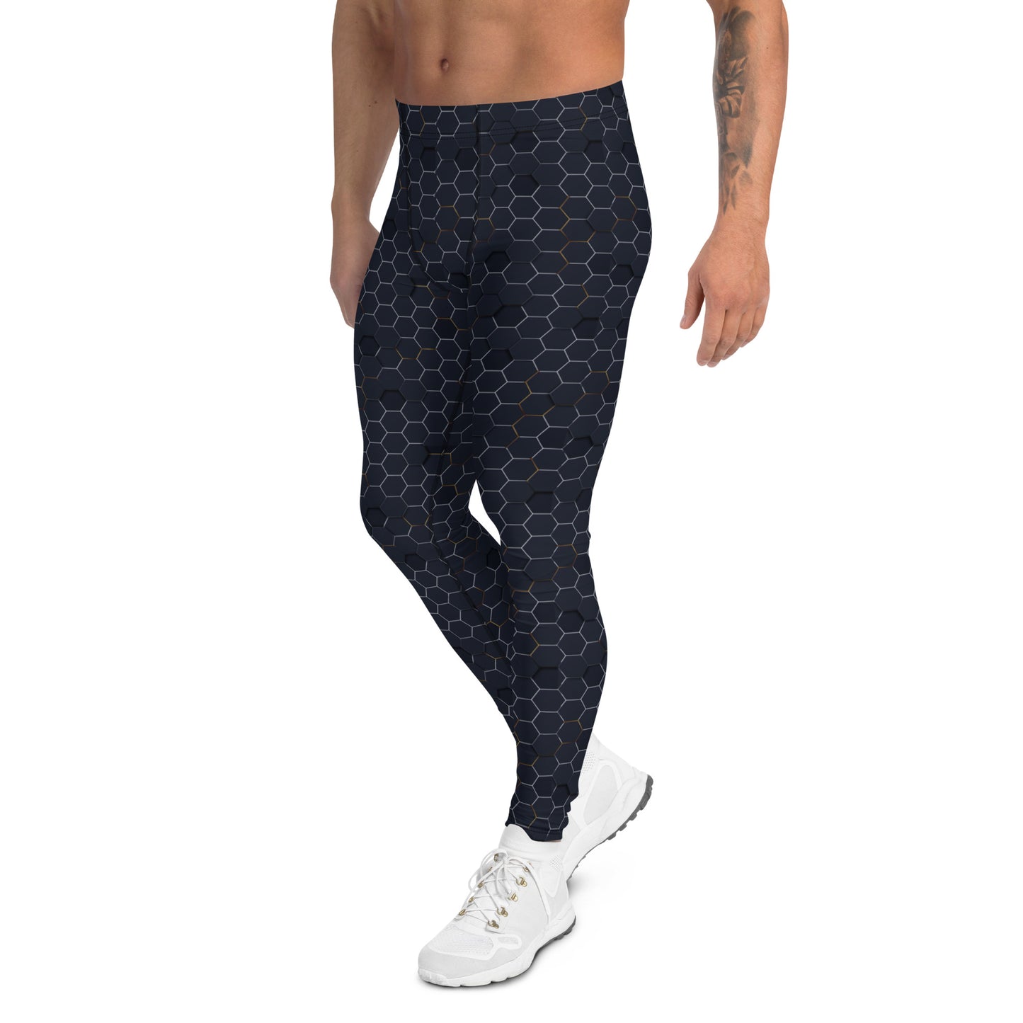 Sechseck Muster Herren-Leggings