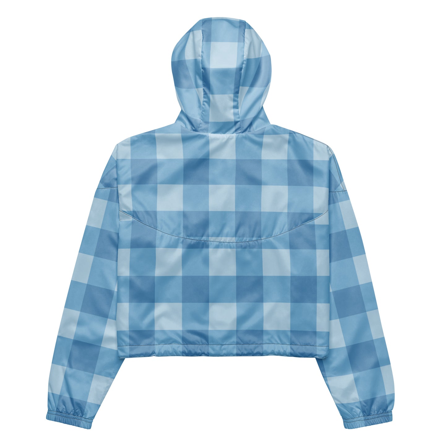 Blaues Muster Bauchfreier Damen-Windbreaker für Damen