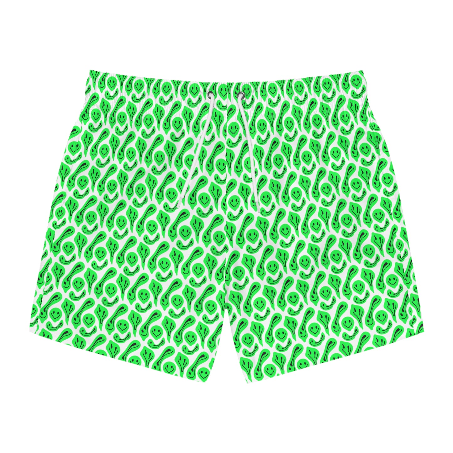 Liquid Green Smileys Swim Trunks