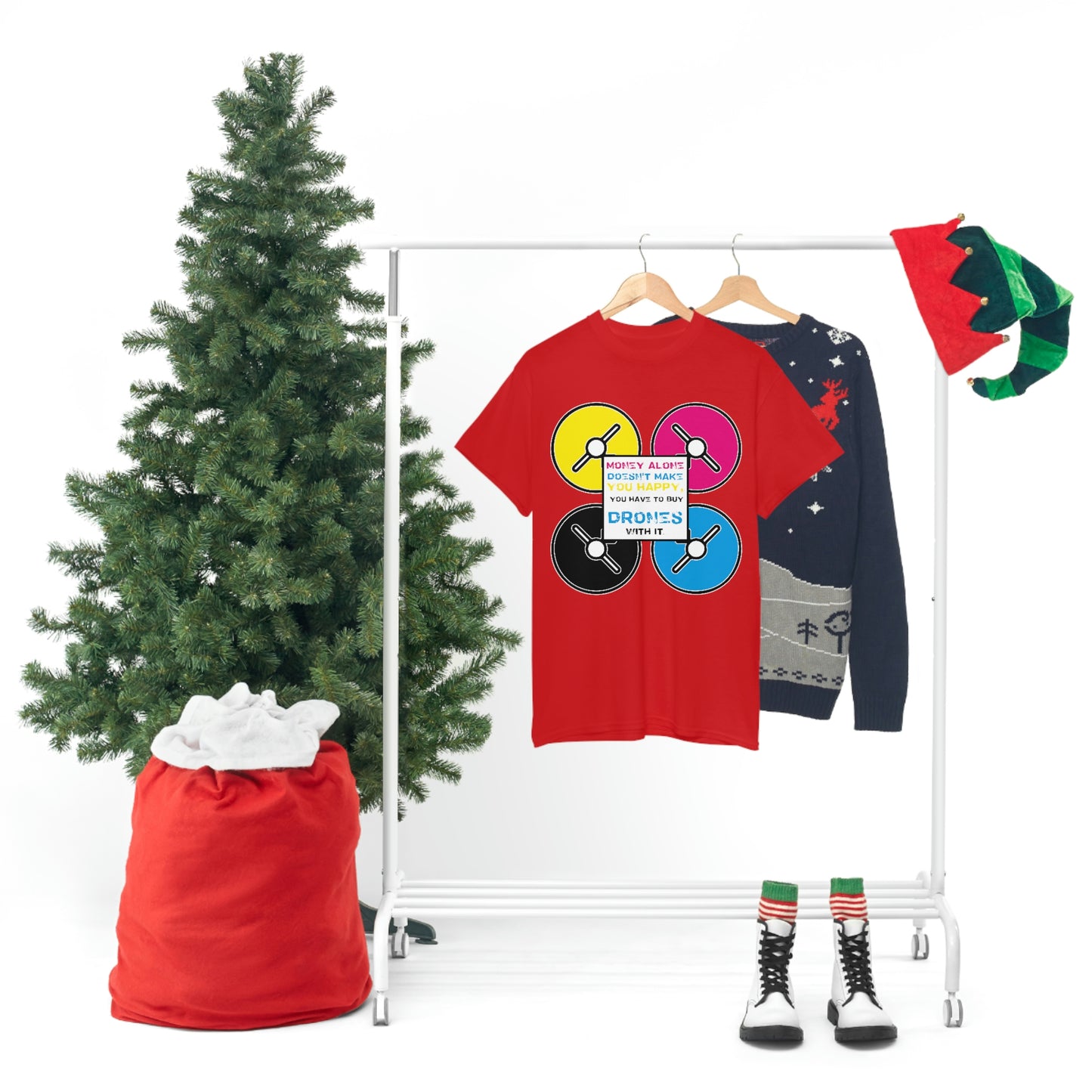 Happy Drones Unisex Heavy Cotton Tee