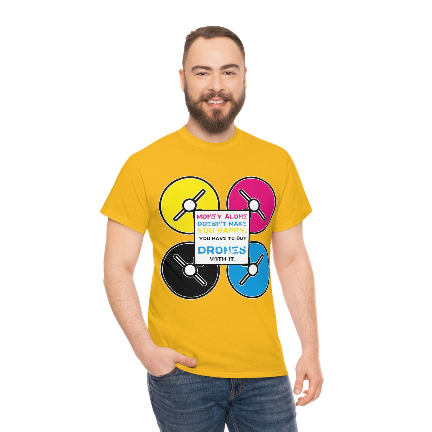 Happy Drones Unisex Heavy Cotton Tee