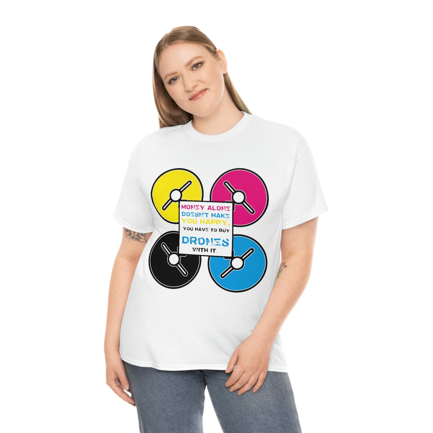 Happy Drones Unisex Heavy Cotton Tee