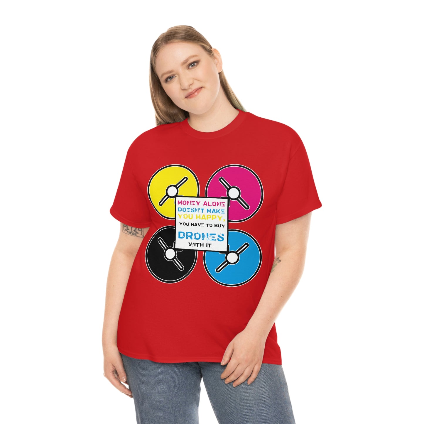 Happy Drones Unisex Heavy Cotton Tee