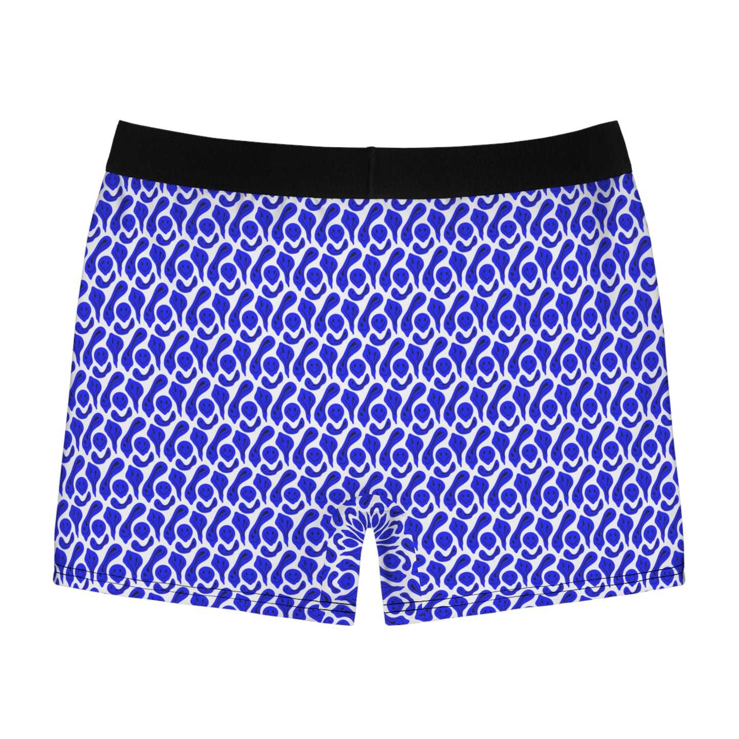 Liquide Black Blue Smileys Men's Boxer Briefs