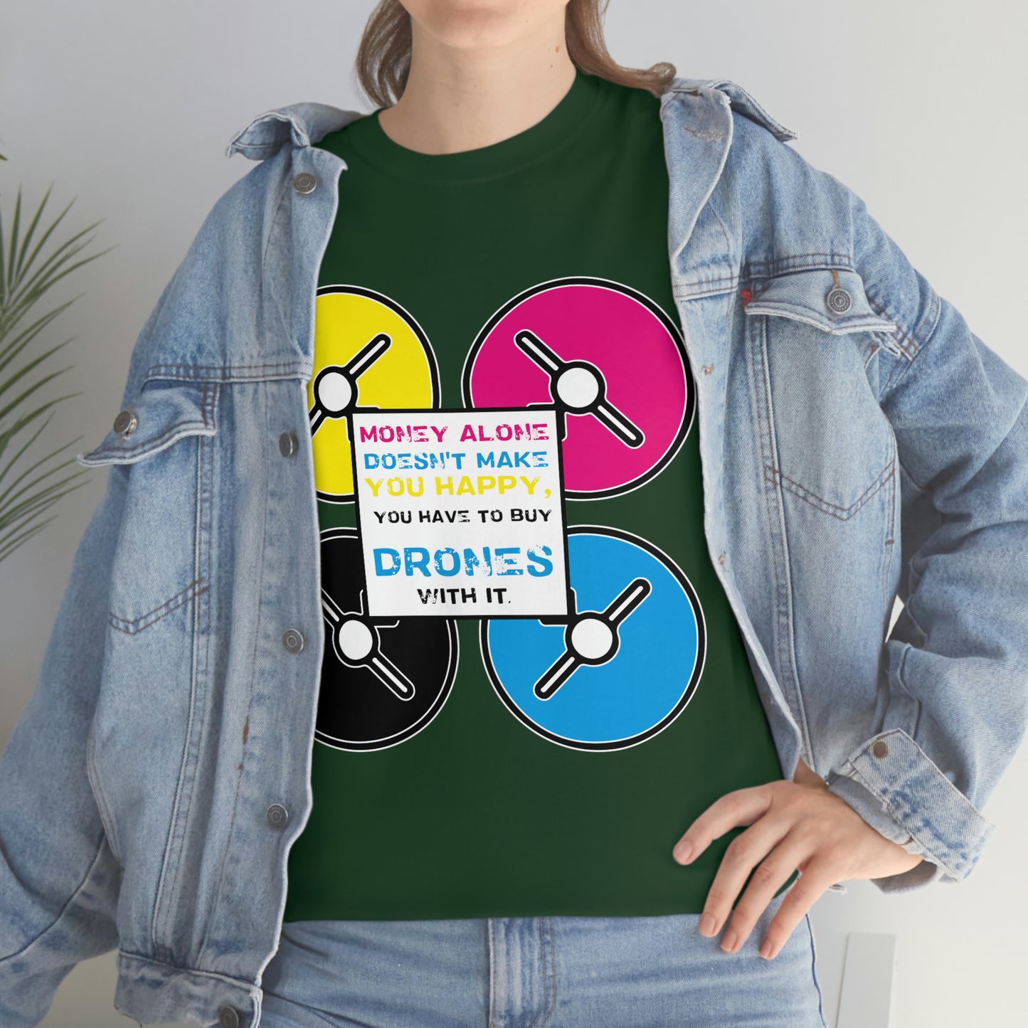 Happy Drones Unisex Heavy Cotton Tee