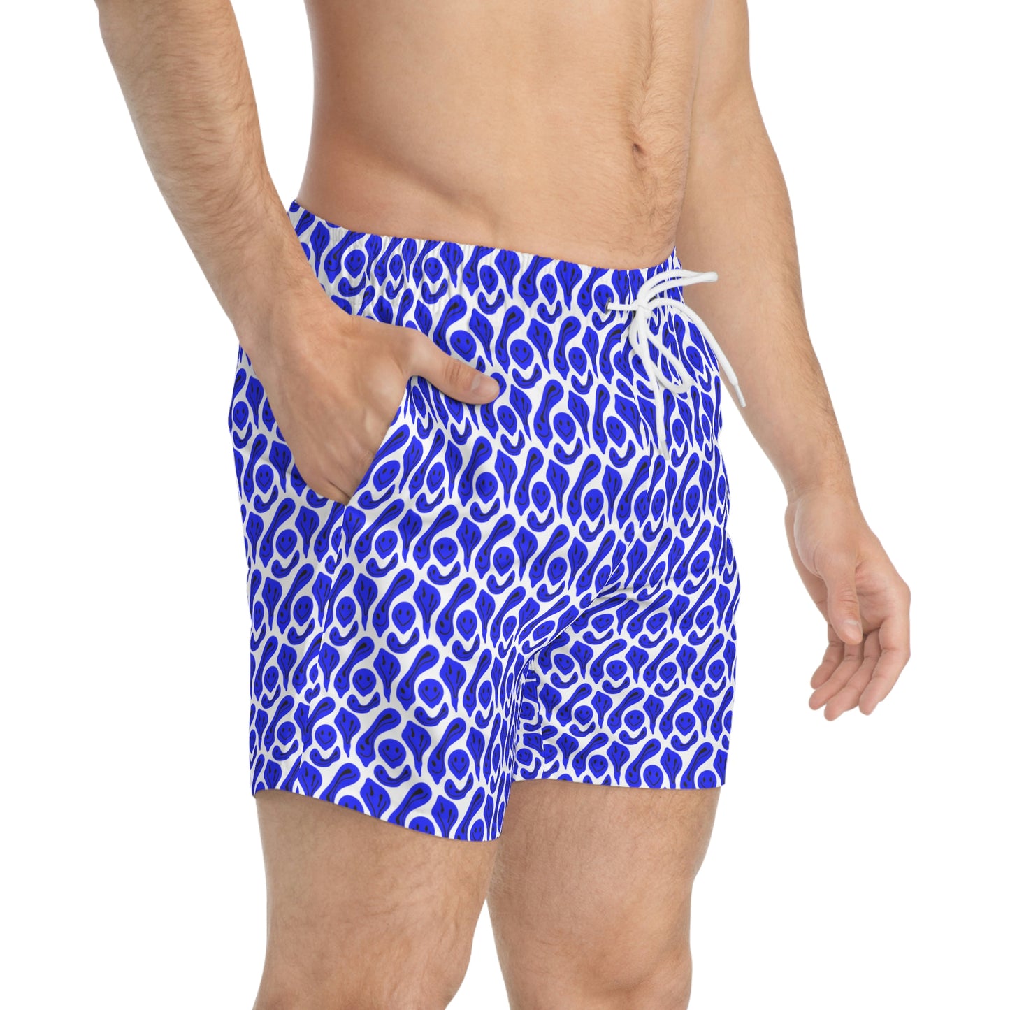 Liquid Blue Smileys Swim Trunks