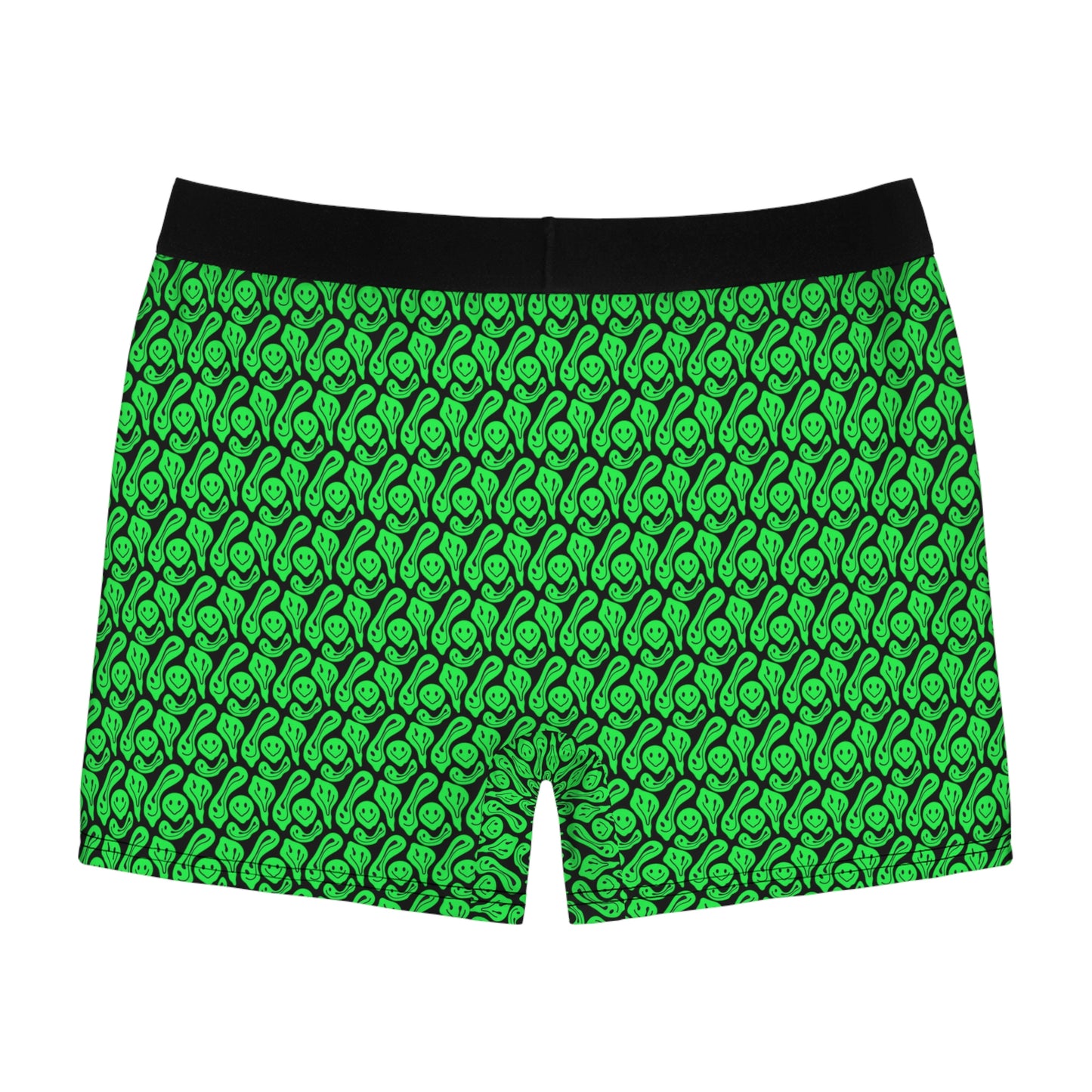 Liquide Black Green Smileys Men's Boxer Briefs