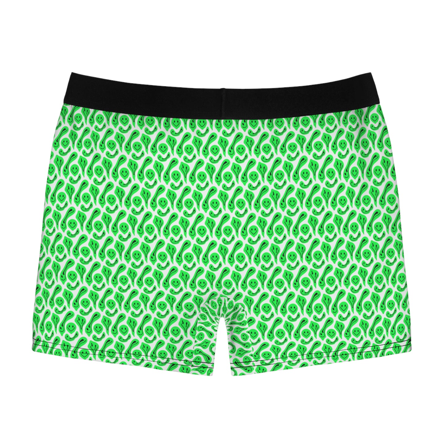 Liquide Green Smileys Men's Boxer Briefs