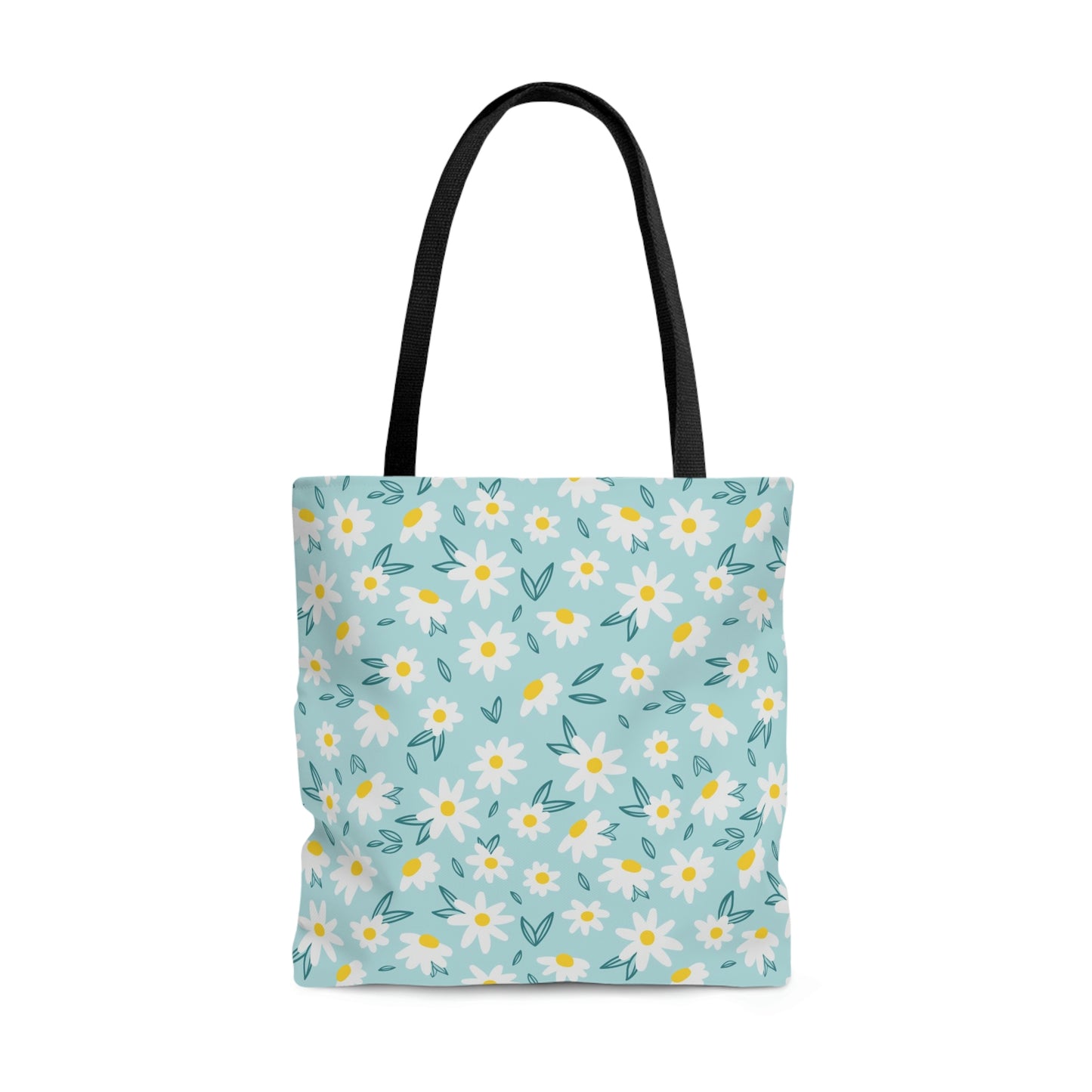 Wihte Flower AOP Tote Bag