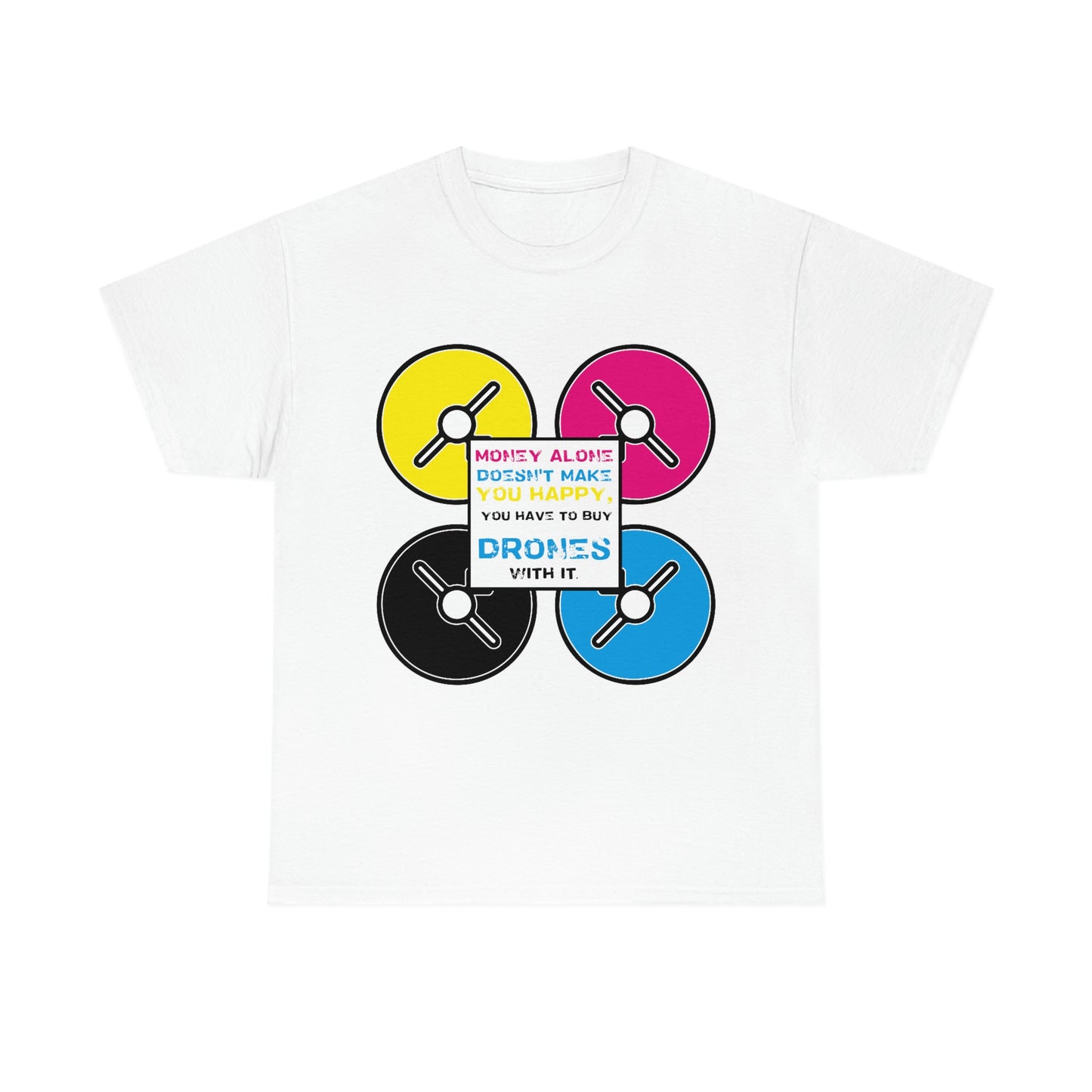 Happy Drones Unisex Heavy Cotton Tee