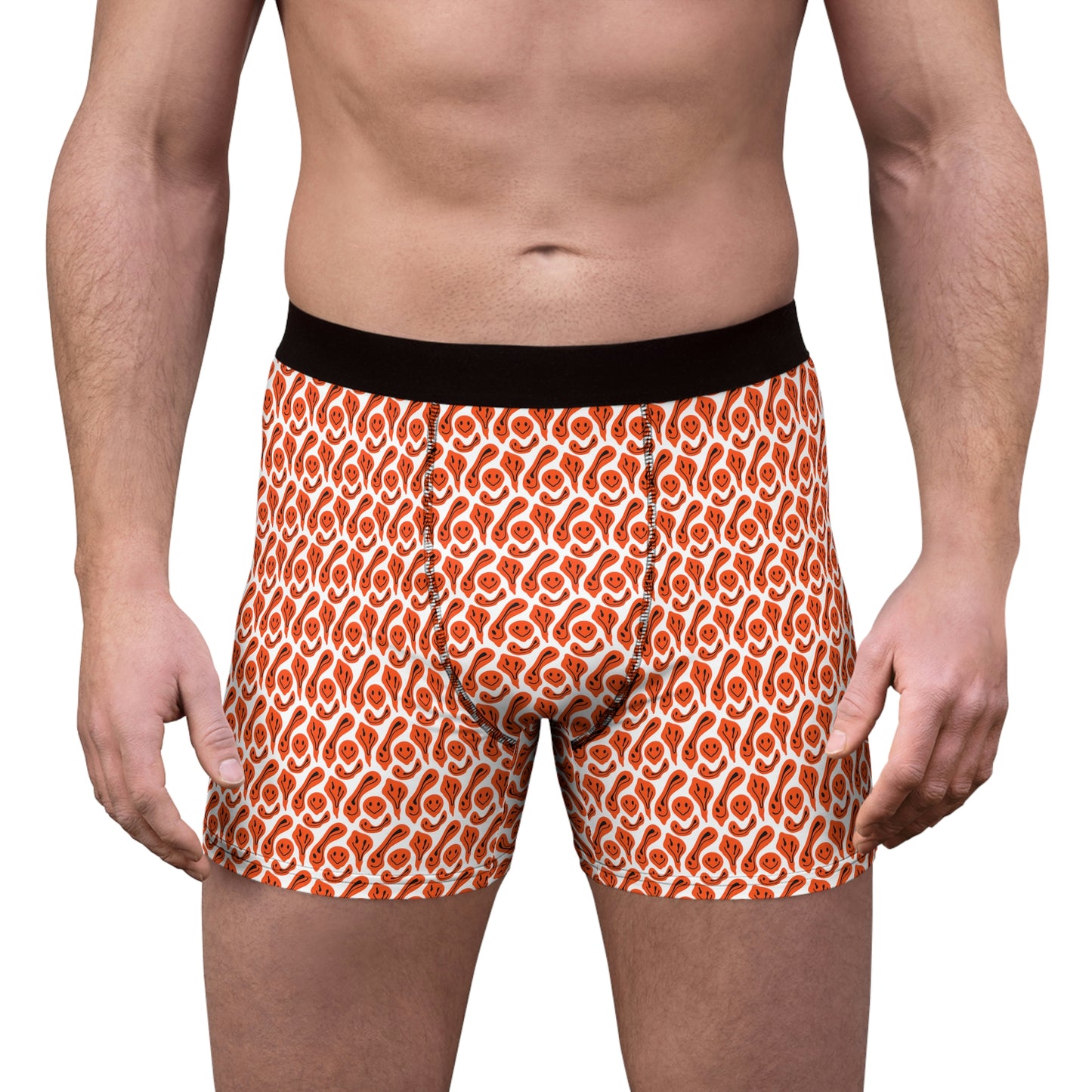 Liquide Black Red Smileys Men's Boxer Briefs