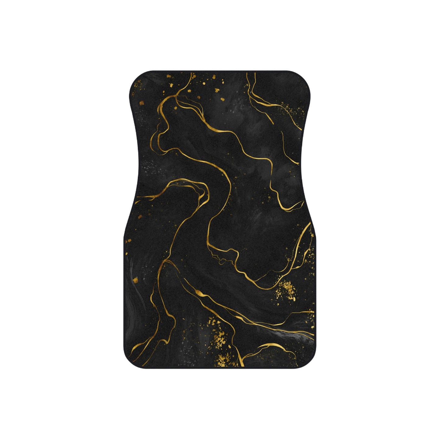 Black and Gold River Car Mats (2x Front)