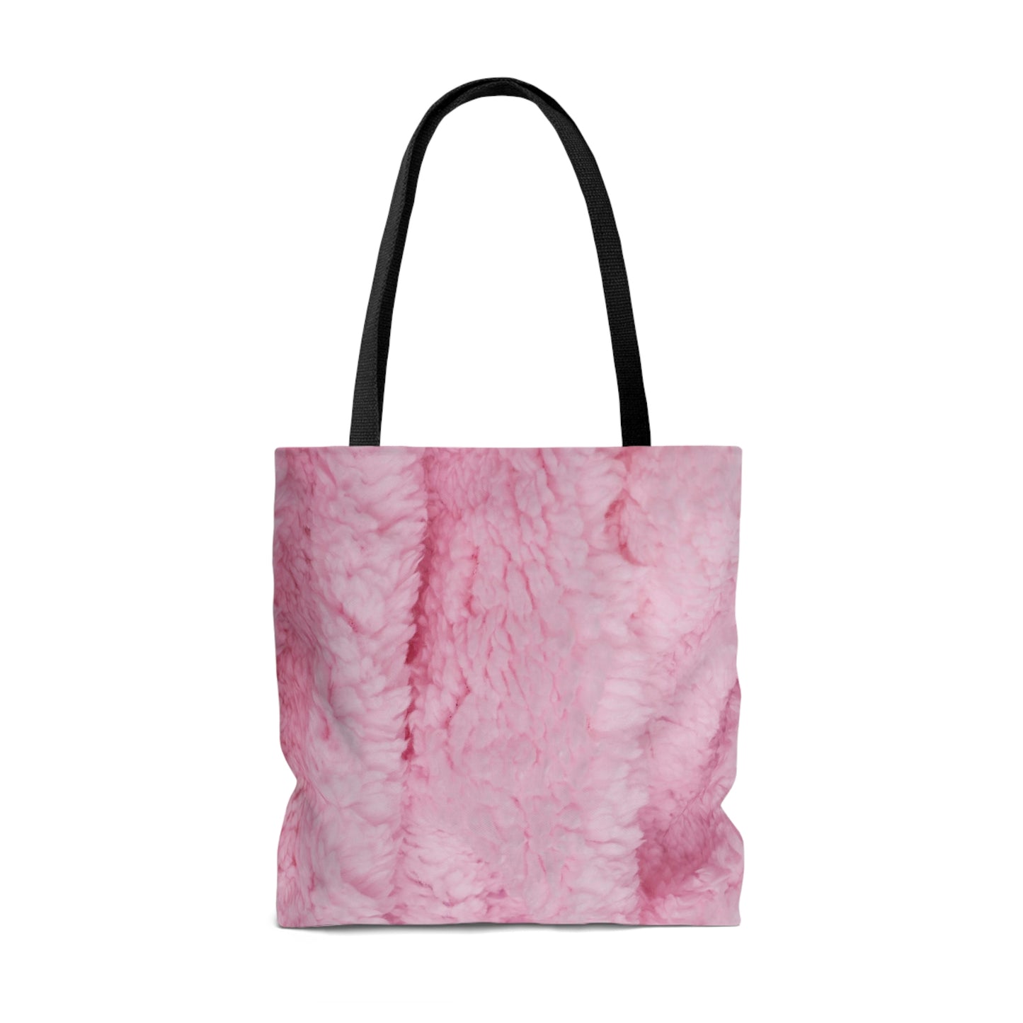 Pink fake fluffy Bag AOP Tote Bag