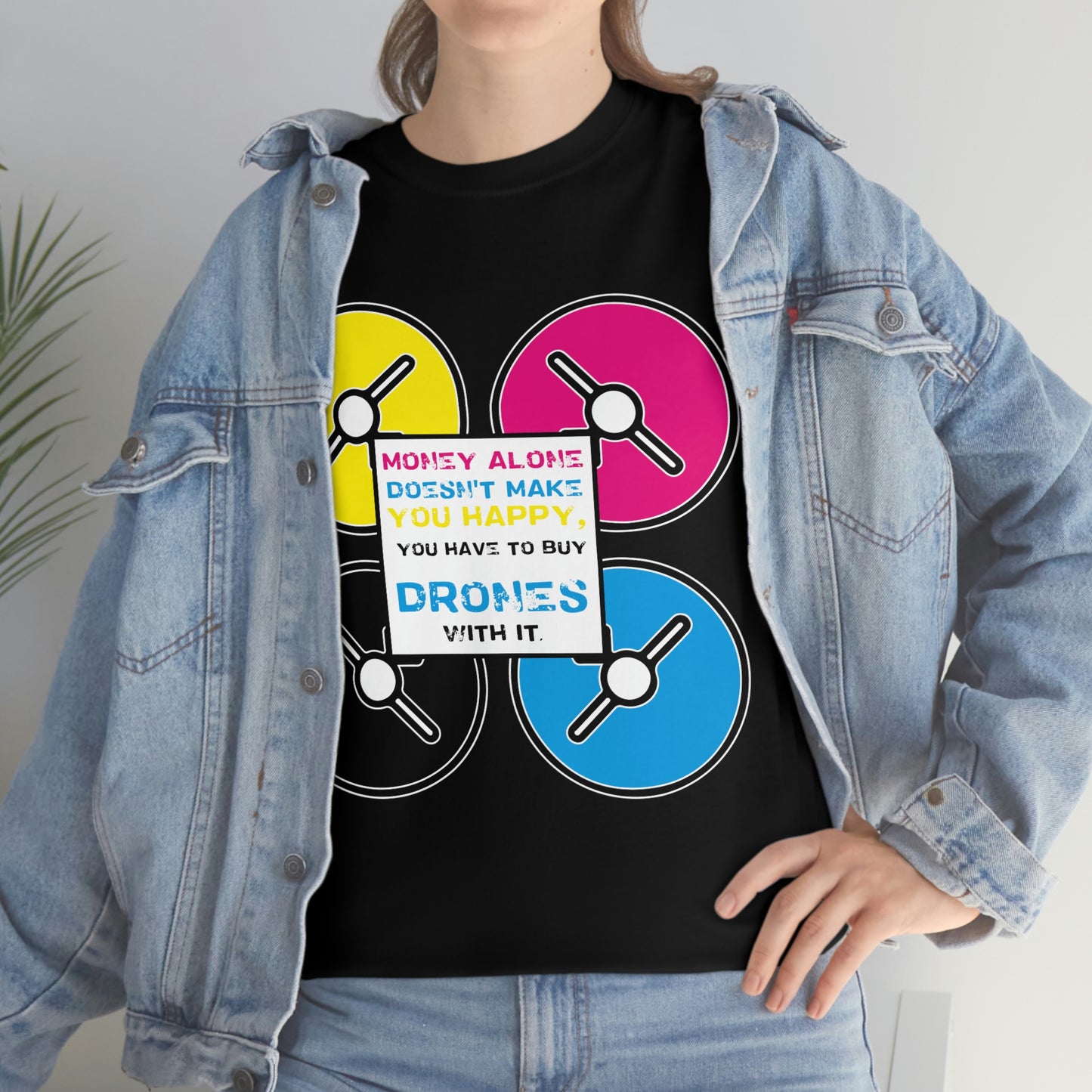 Happy Drones Unisex Heavy Cotton Tee
