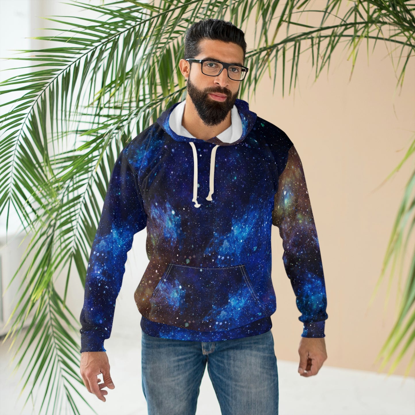 Blue Galaxie AOP Unisex Pullover Hoodie