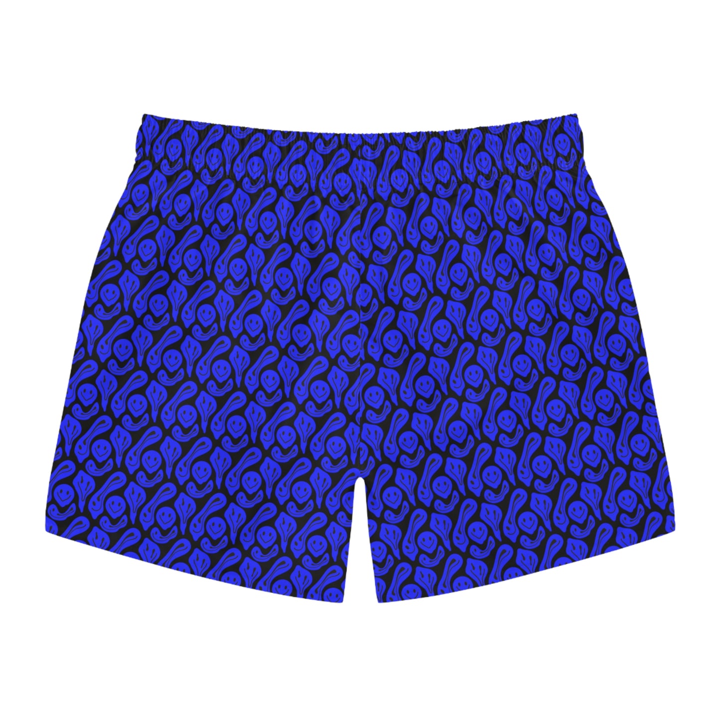 Liquid Black Blue Smileys Swim Trunks