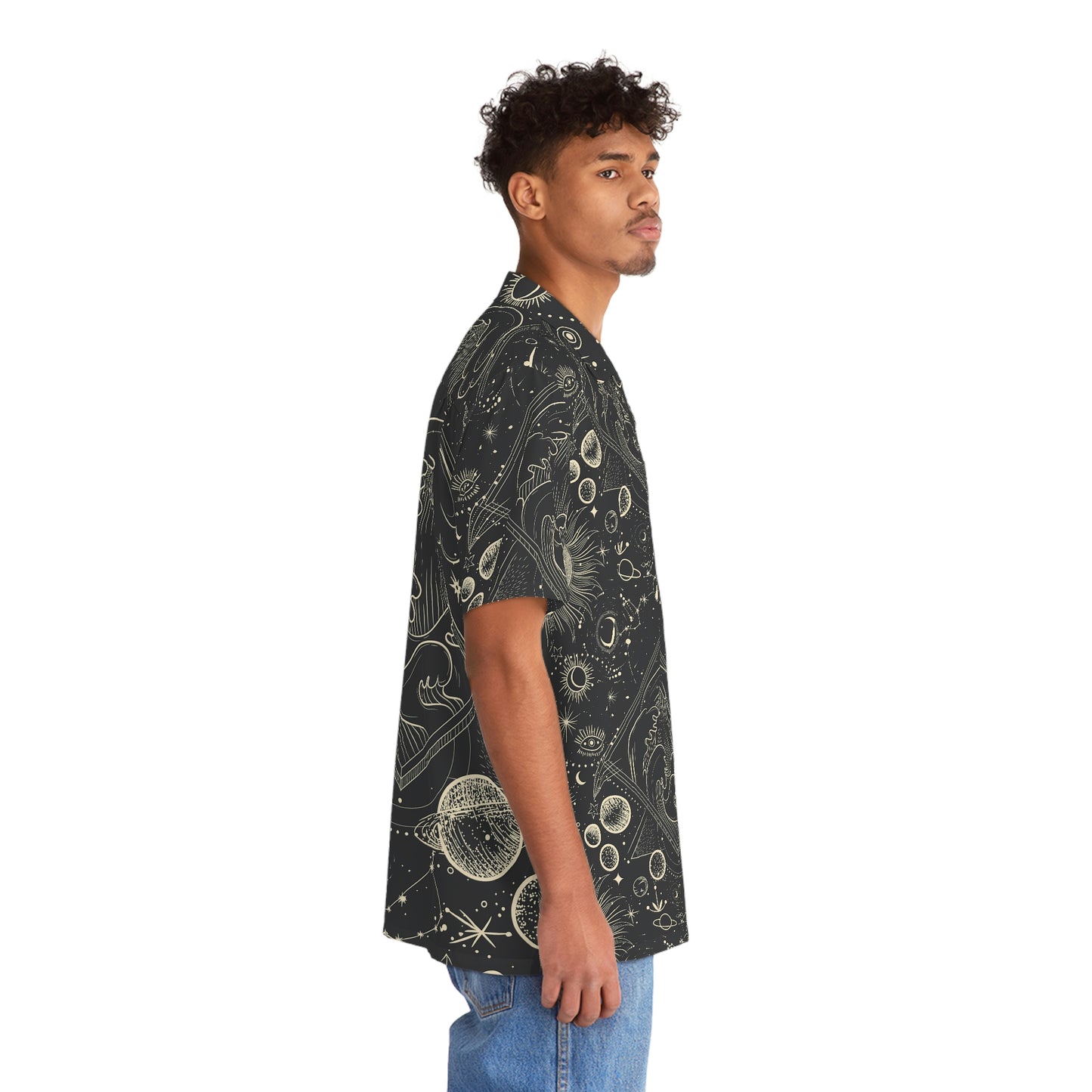 Sonne Mond und Sterne Men's Hawaiian Shirt (AOP)