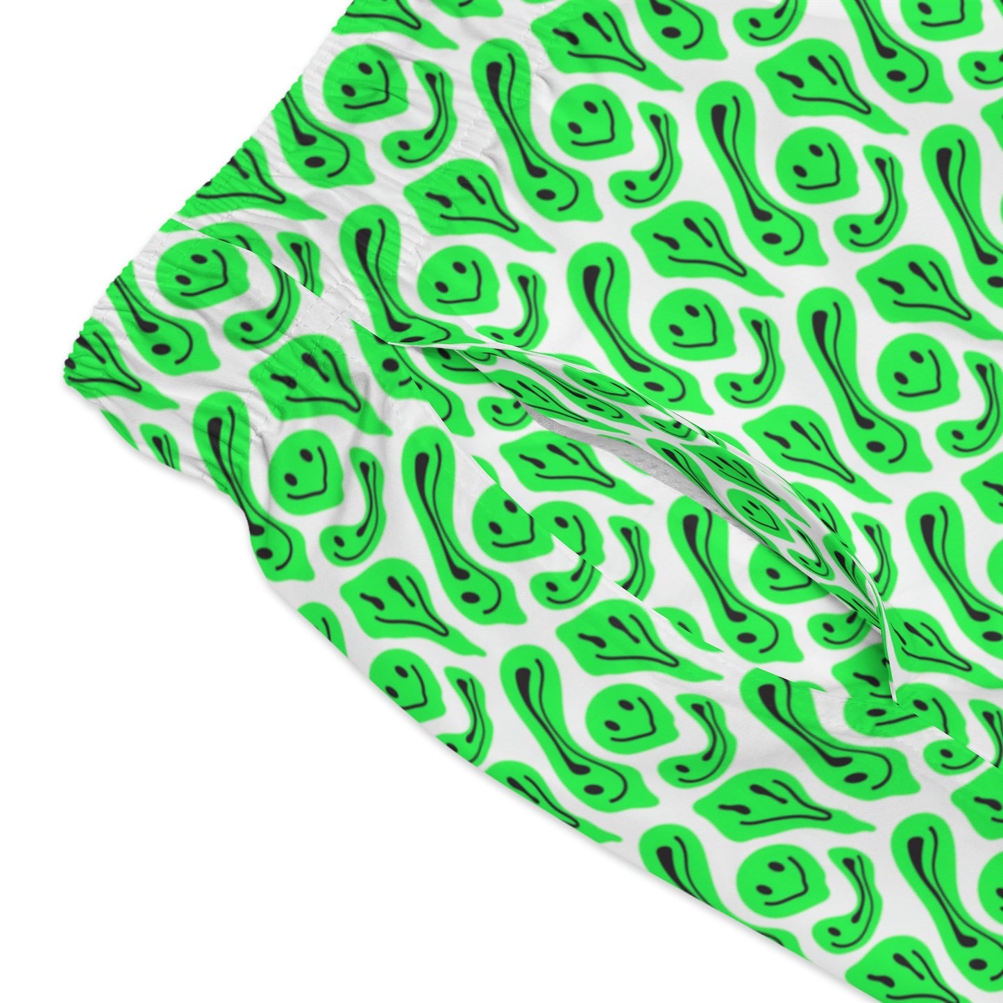 Liquid Green Smileys Swim Trunks