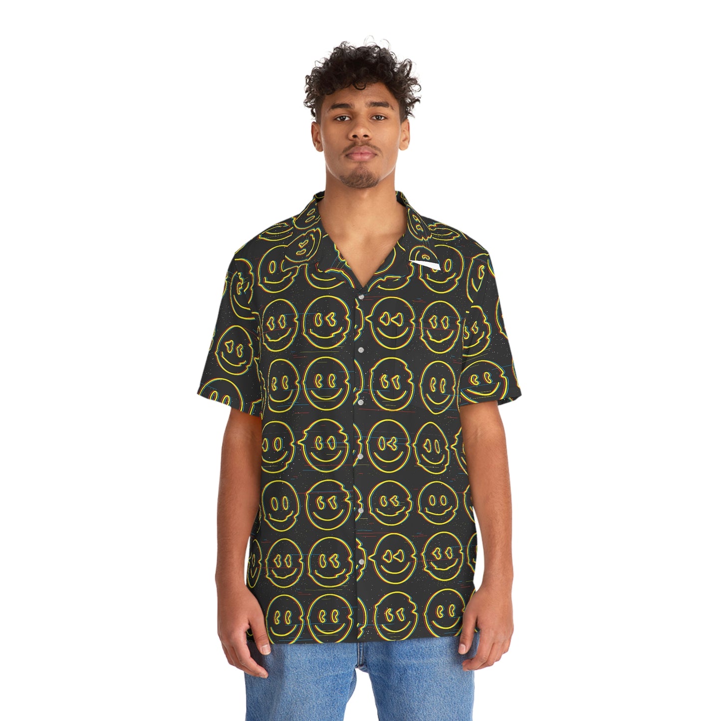 Smile Emo Men's Hawaiian Shirt (AOP)