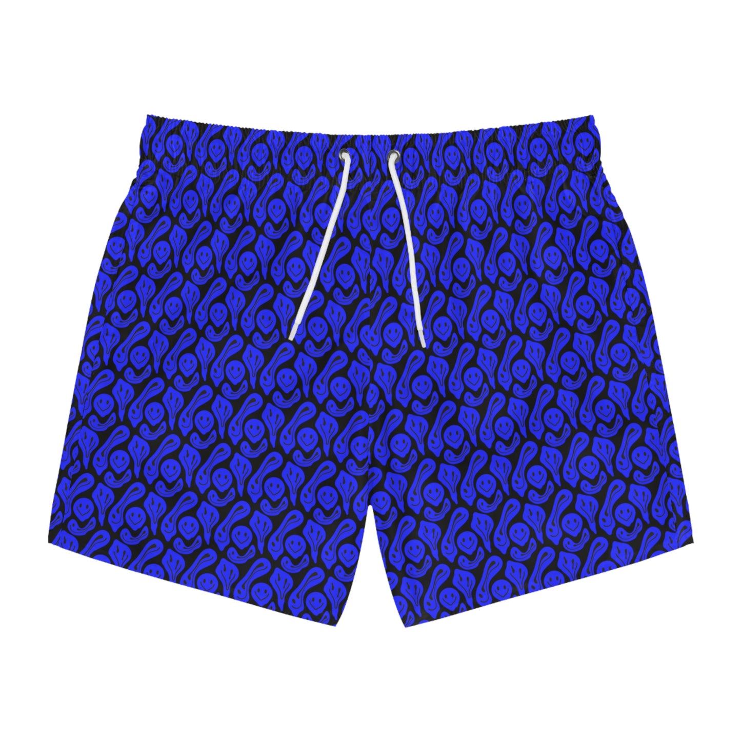 Liquid Black Blue Smileys Swim Trunks